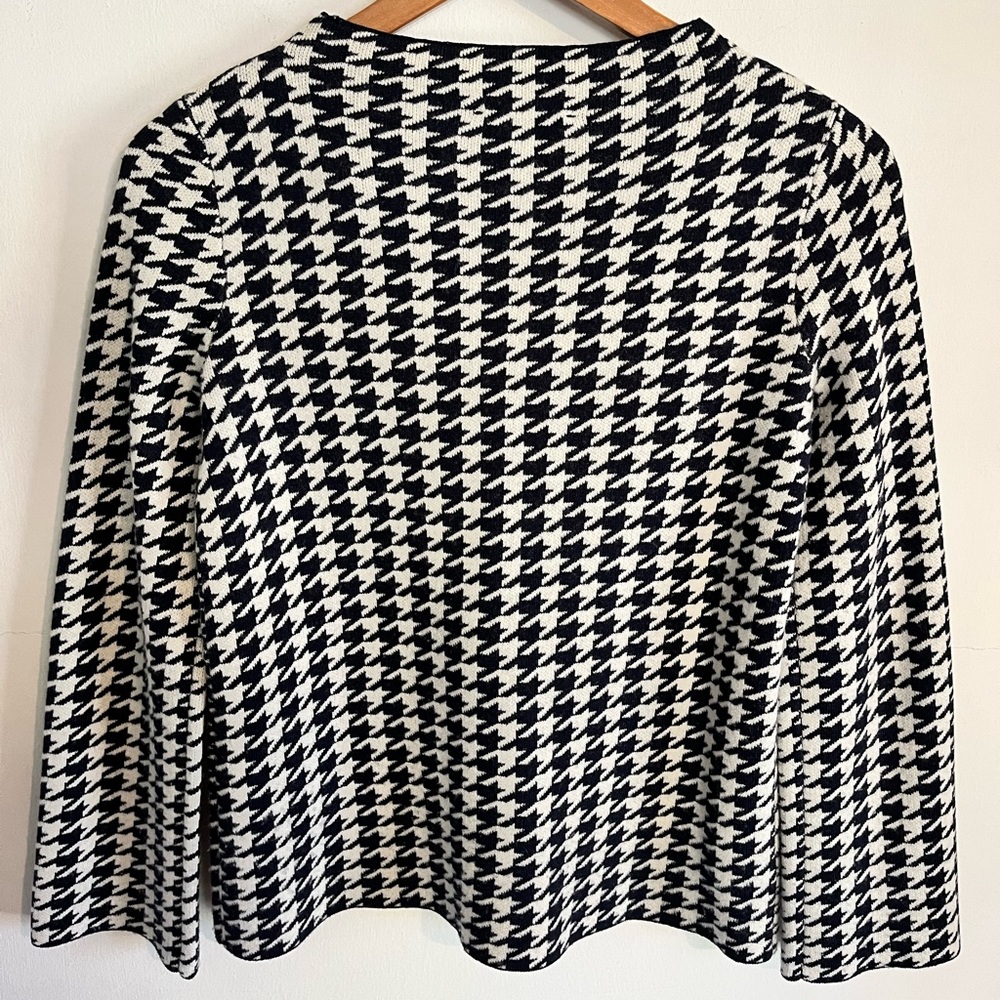 Ann Taylor | Houndstooth Mock Neck Sweater - Picture 10 of 11